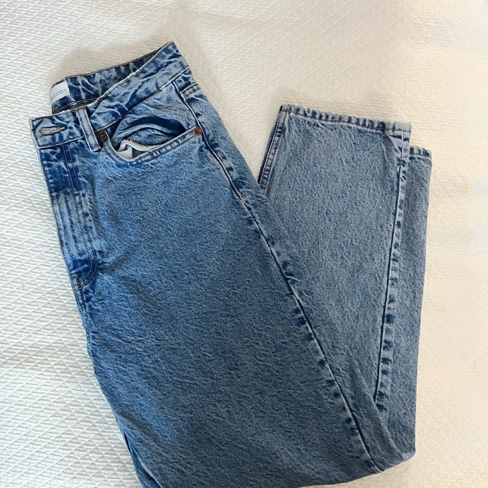 Zara Light Blue Denim Pants